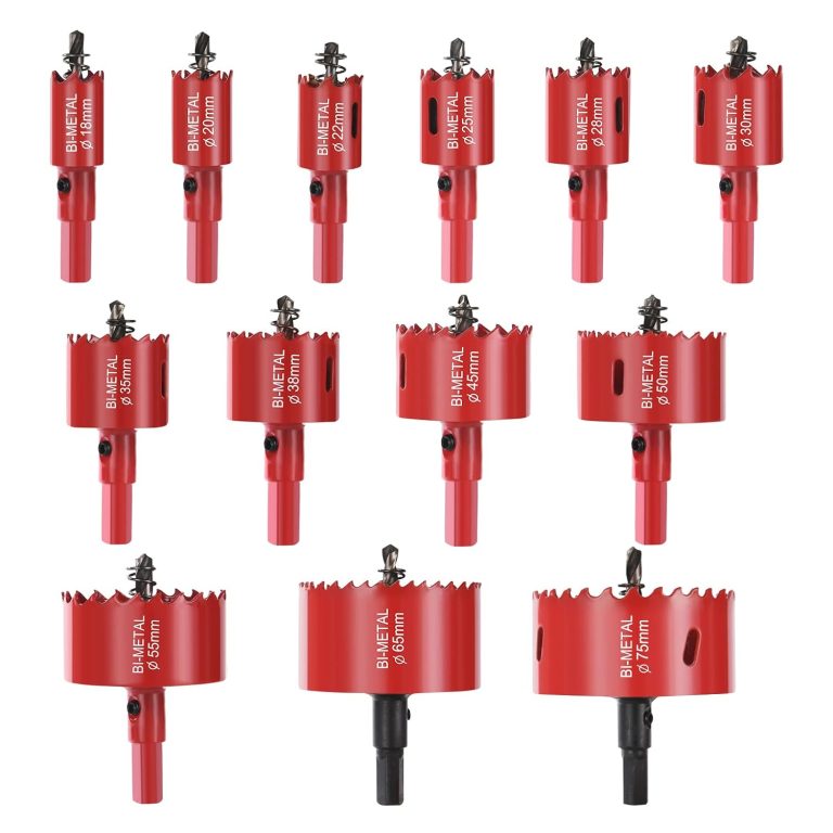 Flintronic Scie Cloche Bi-métal, Coffret de Trépan 13 pièces, Ø 18 à 75 mm