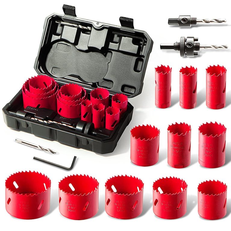 HYCHIKA Scie Cloche Bi-métal, 17 pièces, Coffret de Scie Trépan, 19 à 68 mm