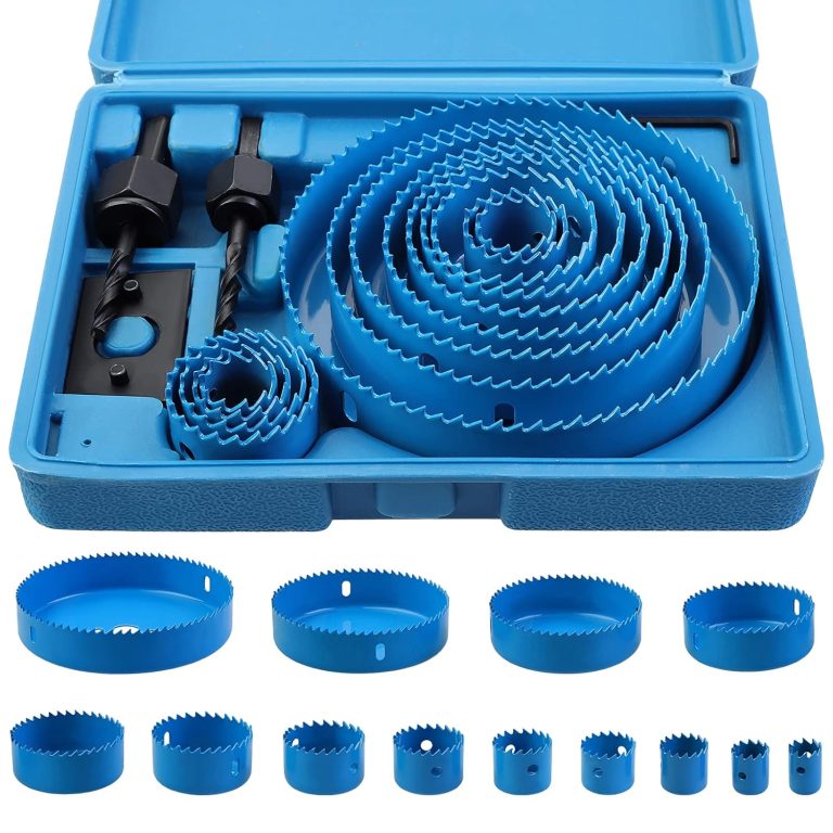 Knpwer 17 Pcs Kit Scies Cloches en Acier Carbone Ø 19 à 127 mm