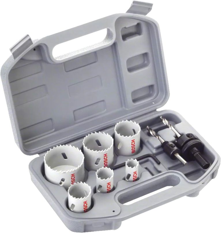 Bosch Accessories 9 pc. Coffret Scies Trépans HSS Bimétal pour électricien (Métal, Bois, Ø 20/25/35/40/51/68 mm, Accessoire Perceuse à Percussion)